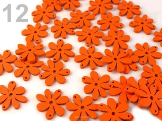 Květinka dřevěná 20x25mm (oranžová)