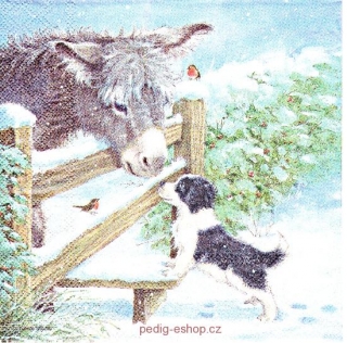 Vánoce 135 - oslík a pes