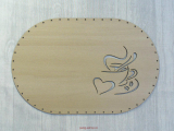 Gr. dno 37x24cm - káva