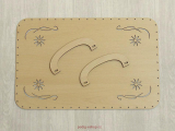 Gravír. dno 37x24cm + ucha zdarma ( obdelník s ornamentem )