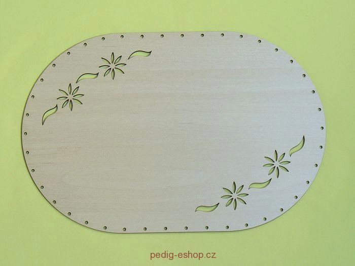 Gravírované dno 37x24 - kytička vlnka 