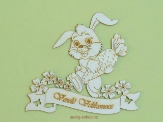 Nápis - králík s mrkvičkou 