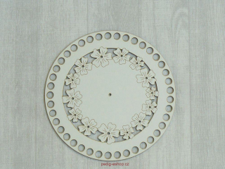 Kruh 18cm - květinová krajka víčko