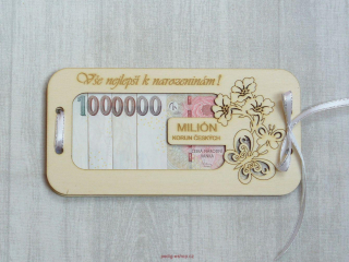 Dárková karta na peníze - kytička